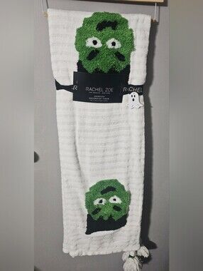 RARE Rachel Zoe Oversized Halloween Frakenstein Decorative Throw 50 x 70 NWT